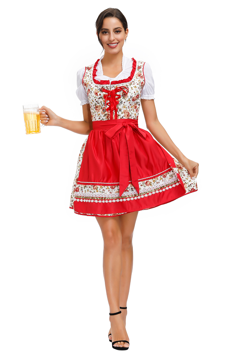 Новый Октоберфест Костюм Сексуальный Пиво Девушка Dirndl Платье Костюм